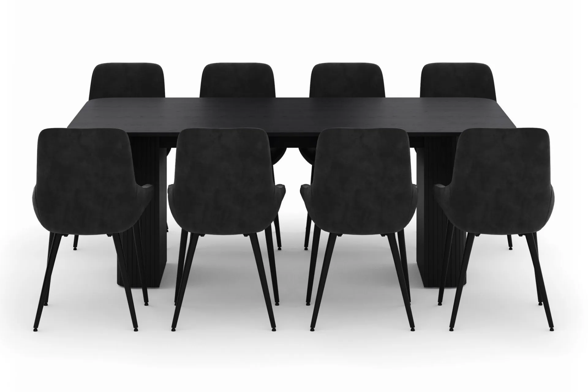 Scandinavian Choice Spisegrupper-Kopparbo Spisegruppe 200-206cm med 8 Alsarp Spisestoler Svart