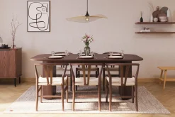 Bark Kopparbo Spisegruppe Rektangulært Spisebord 200 cm 6 Dastoori Spisestoler