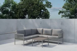 Venture Home Veranda & Terrasse|Loungesett-Kos hjørnesofagruppe utendørs beige