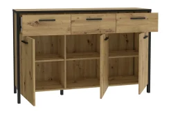 Sideboard & Skjenker-Koufalia Sideboard 40x140 cm Brun/Svart