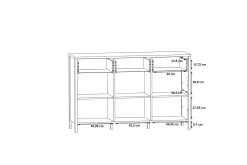 Sideboard & Skjenker-Koufalia Sideboard 40x140 cm Brun/Svart