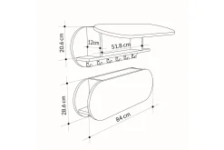 Knaggerekke-Kroma Klesstativ 84 cm Hvit