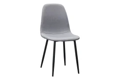 Scandinavian Choice Kronblom Spisebord 120 cm + 4 stk Nibe stol grå med svarte ben
