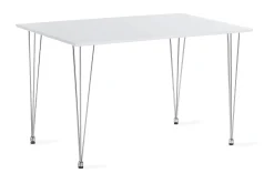 Scandinavian Choice Kronblom Spisebord 120 cm + 4 stk Nibe stol grå med svarte ben