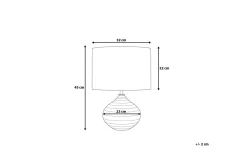 Stuelampe|Nattbordslampe-Kuban Bordlampe 32 cm Svart,Sølv