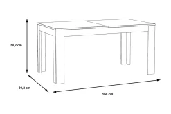 Spisebord & Kjøkkenbord-Kulatas Forlengningsbart Spisebord 160 cm Brun