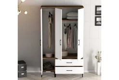Garderober & Garderobesystem-Kumsal Garderobe 120 cm Brun/Hvit