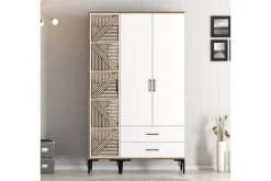 Garderober & Garderobesystem-Kumsal Garderobe 120 cm Brun/Hvit