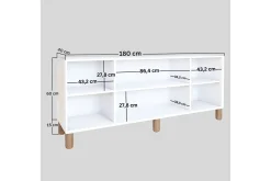 Gangbord|Avlastningsbord-Kuniyoshi Konsollbord 180 cm Hvit