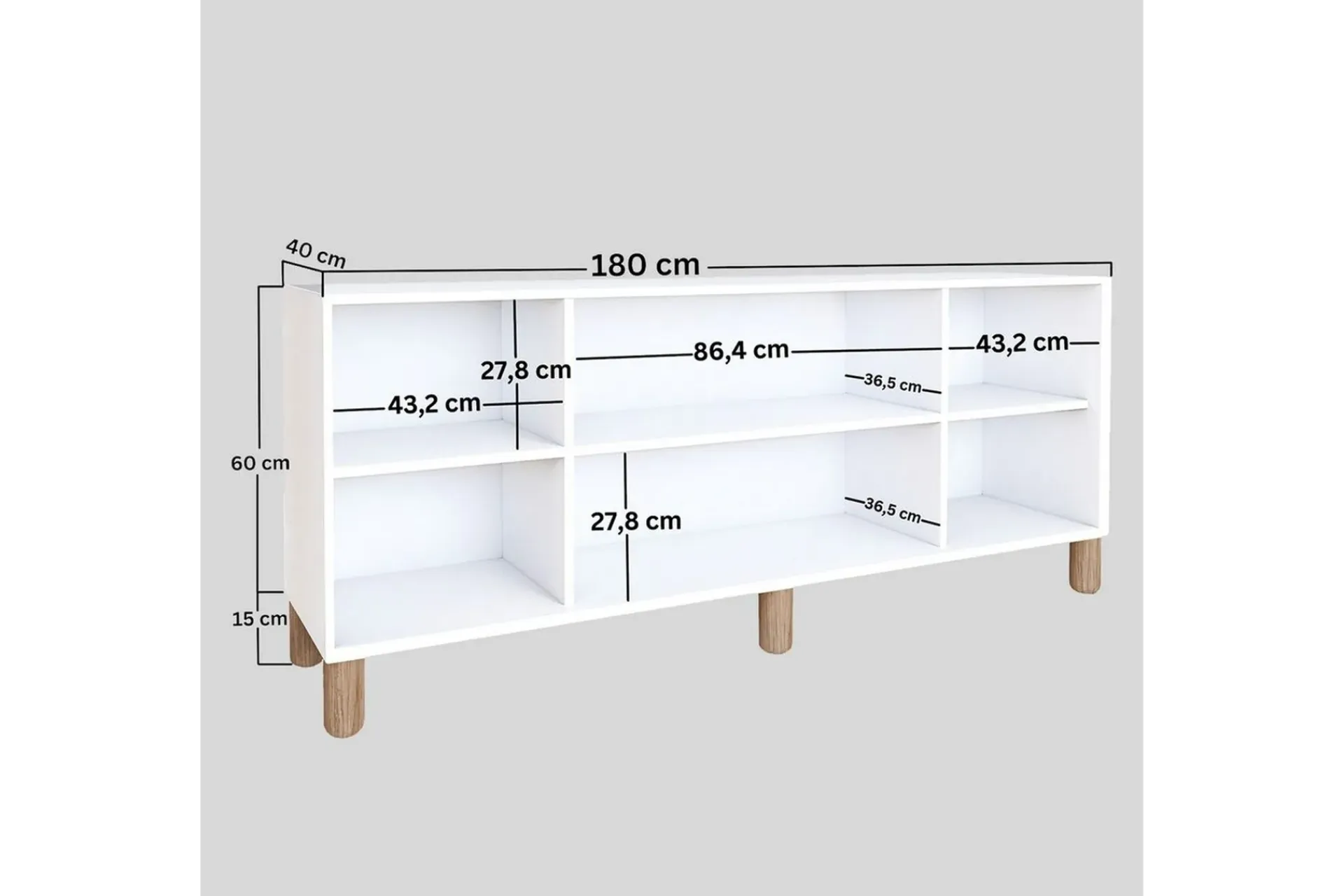 Gangbord|Avlastningsbord-Kuniyoshi Konsollbord 180 cm Hvit