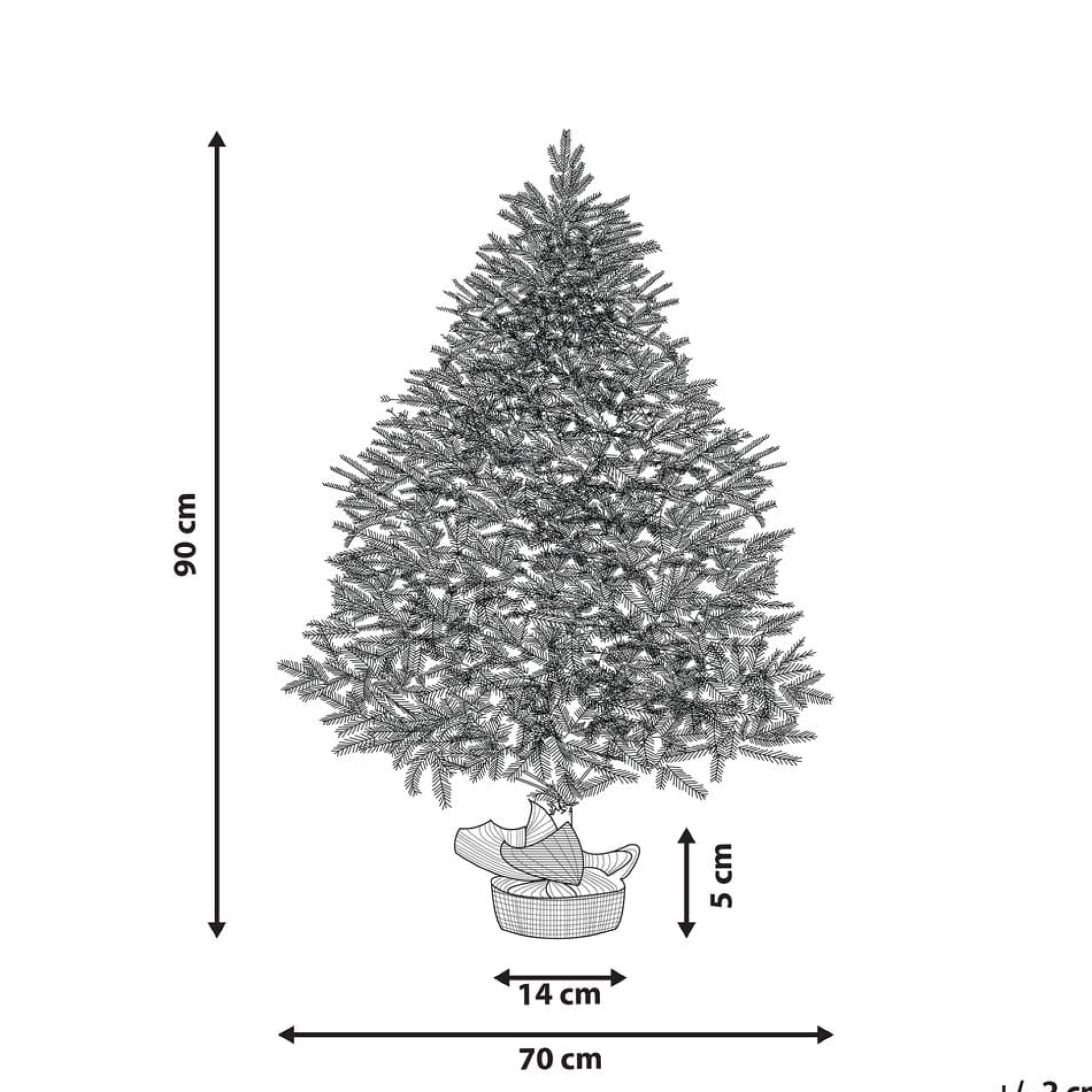 Julepynt & Juledekorasjon-Kunstig Snødekket Juletre Ringrose Grønn,Hvit,Beige