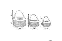 Kurver-Kurv Arapaima sett med 3 Natur,Beige
