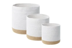 Kurver-Kurv Basima sett à 3 Beige, hvit Beige,Hvit