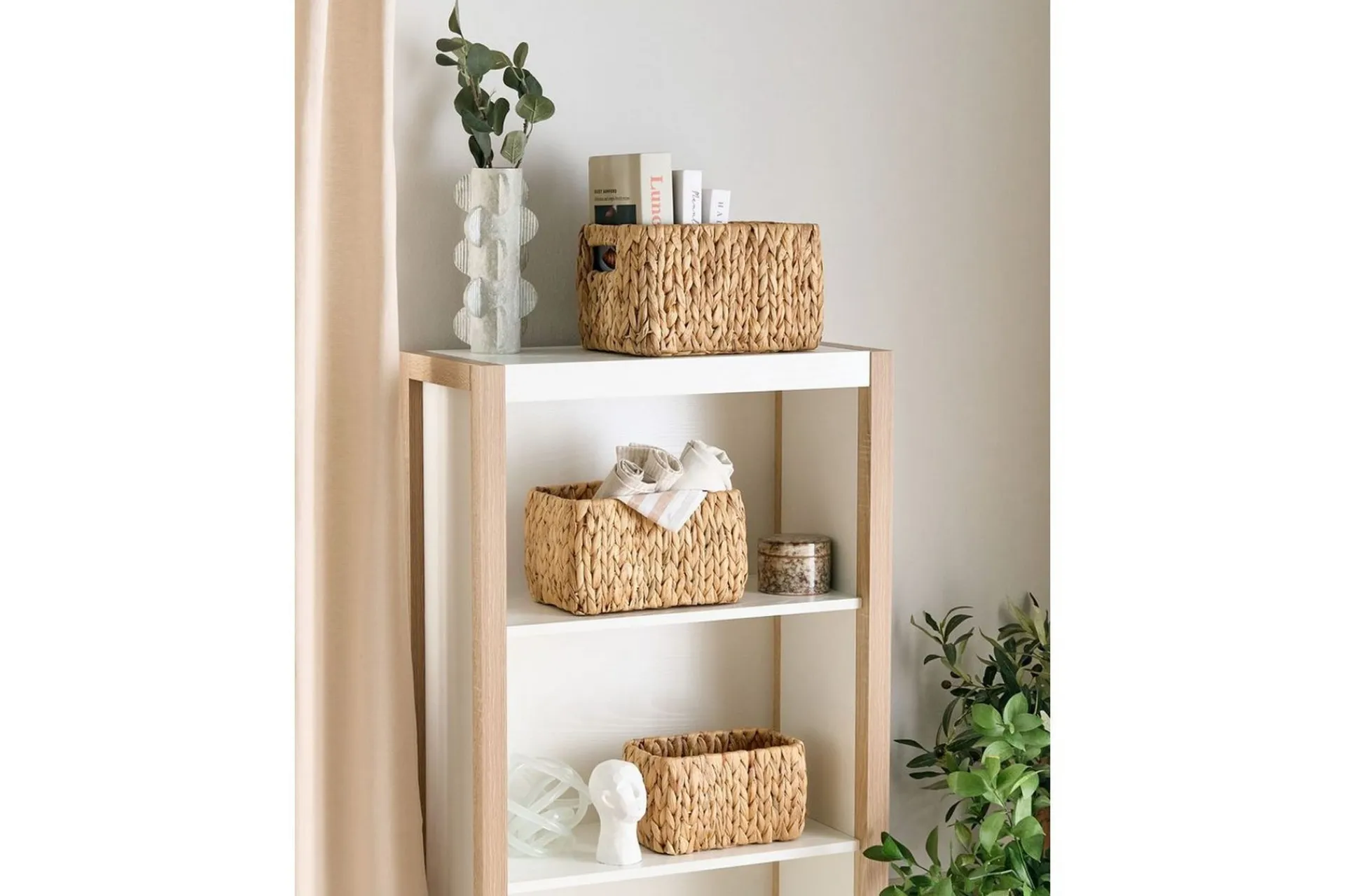 Kurver-Kurv Hanoi sett av 3 Beige,Natur