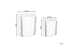 Kurver-Kurv Kalai sett av 2 Grey,Offwhite