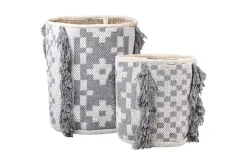 Kurver-Kurv Kalai sett av 2 Grey,Offwhite