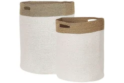 Kurver-Kurv Kardh sett av 2 Hvit,Beige