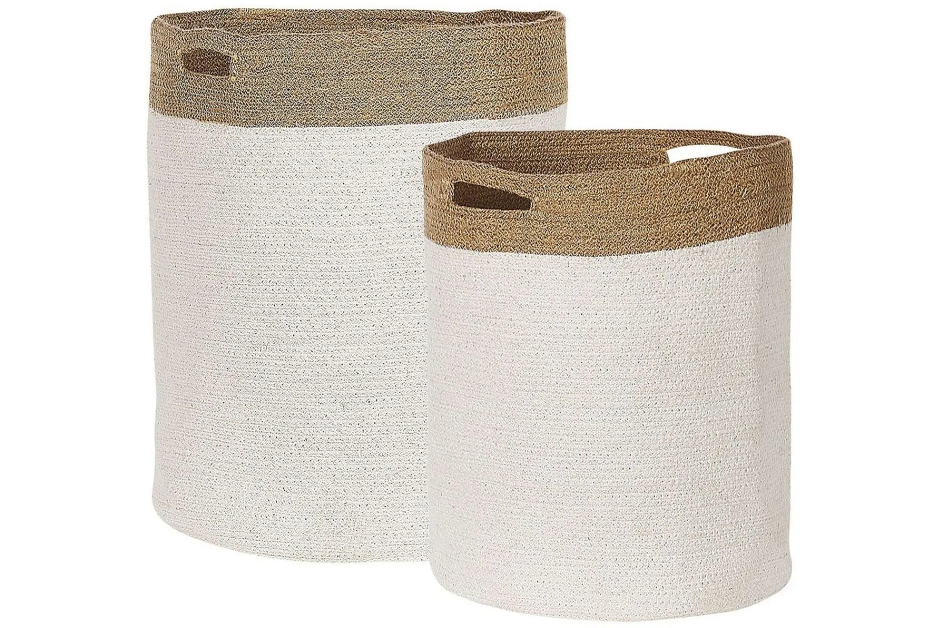 Kurver-Kurv Kardh sett av 2 Hvit,Beige