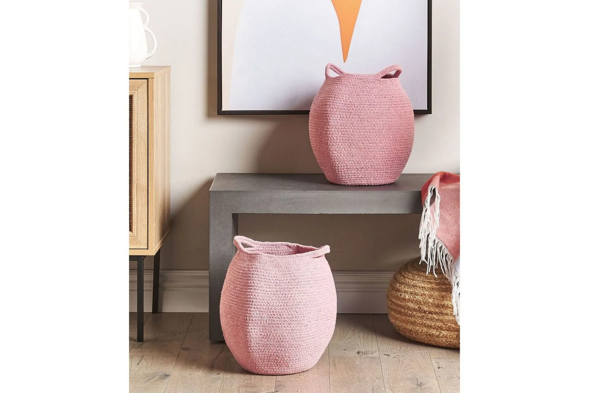 Kurver-Kurv Panjgur sett av 2 Rosa Rose