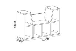 Bokhylle-Kylen Bokhylle 103 cm Hvit