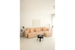 Sofa Med Sjeselong-Kyrel Sofa med Divan 3-sits Beige