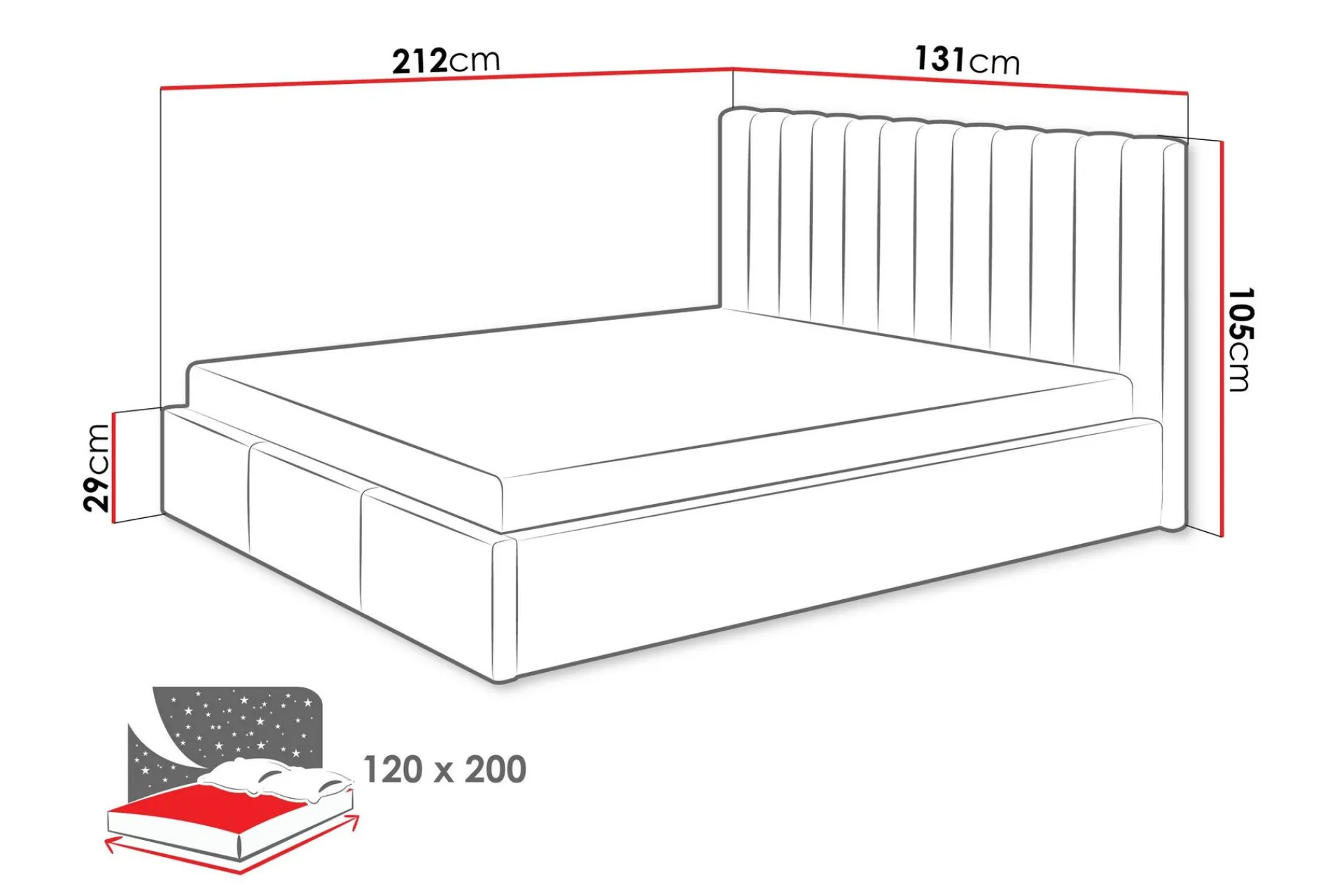 Sengeramme & Sengestamme|Seng Med Oppbevaring-Laargard / Cosmo Sengeramme 120x200 cm Beige