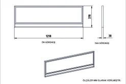 Veggspeil|Gangspeil-Lachasity Speil 122 cm Hvit,Gull