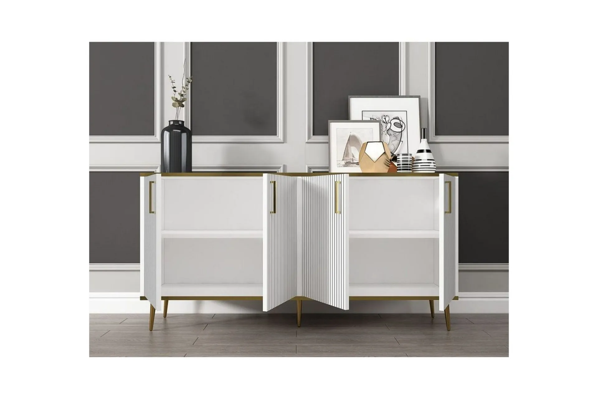Gangbord|Avlastningsbord-Lacus Konsollbord 150 cm Hvit