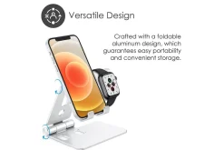 Oppbevaringsstativ-Ladestativ Desire2 for Apple Watch Sølv