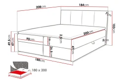 Laggano Kontinentalseng 180x200 cm + Overmadrass
