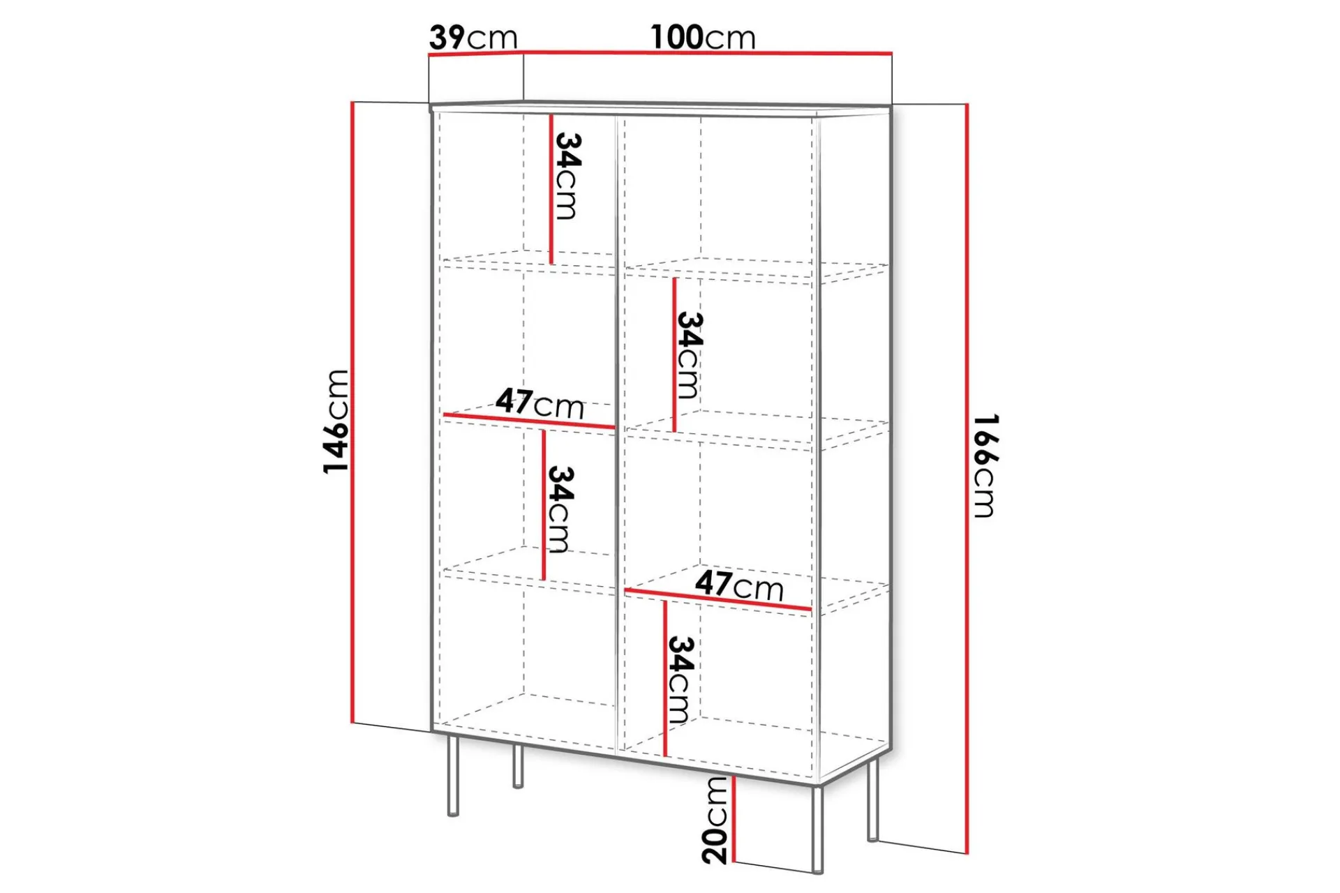 Kommode|Entrekommode-Laholm Kommode 100 cm Hvit