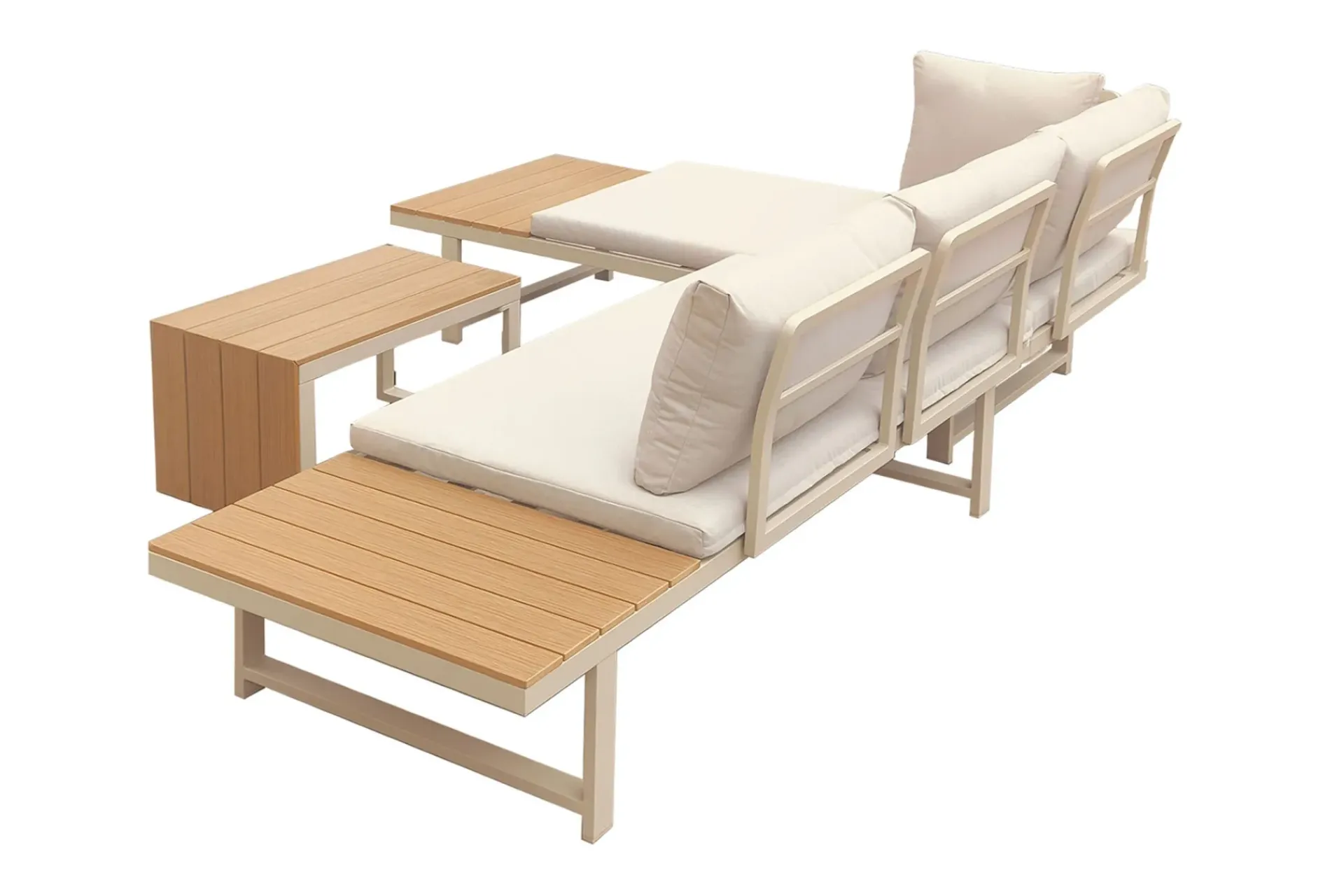 Comfort Garden Lainelle 4-seters sofagruppe for altan og terrasse med puter