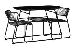 Comfort Garden Lamborg Cafésett 120 cm Oval + 2 stoler