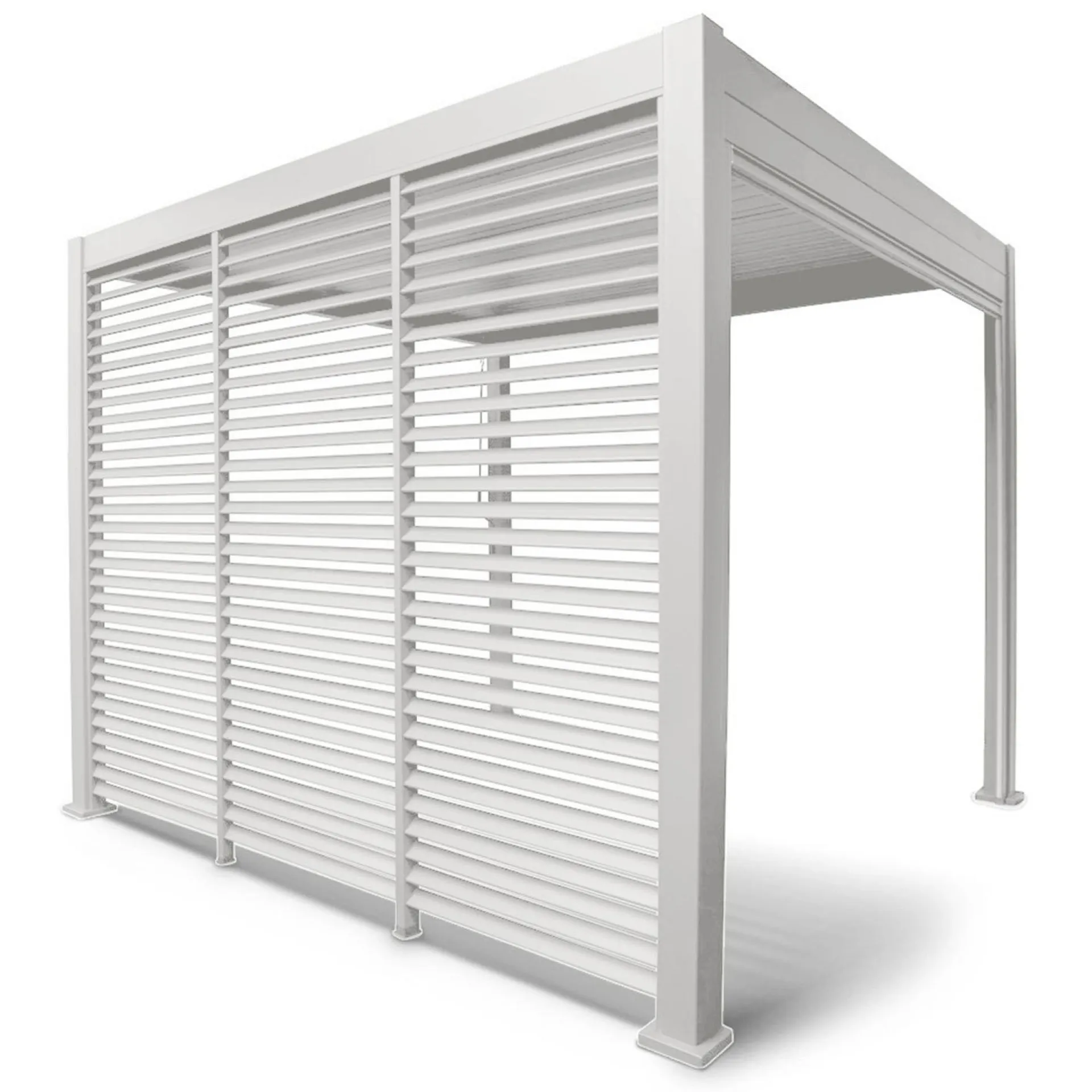 Byggesett Uterom|Lagringshus & Boder-Lamellvegg til paviljong HOME4YOU Mirador-111 93 cm Hvit