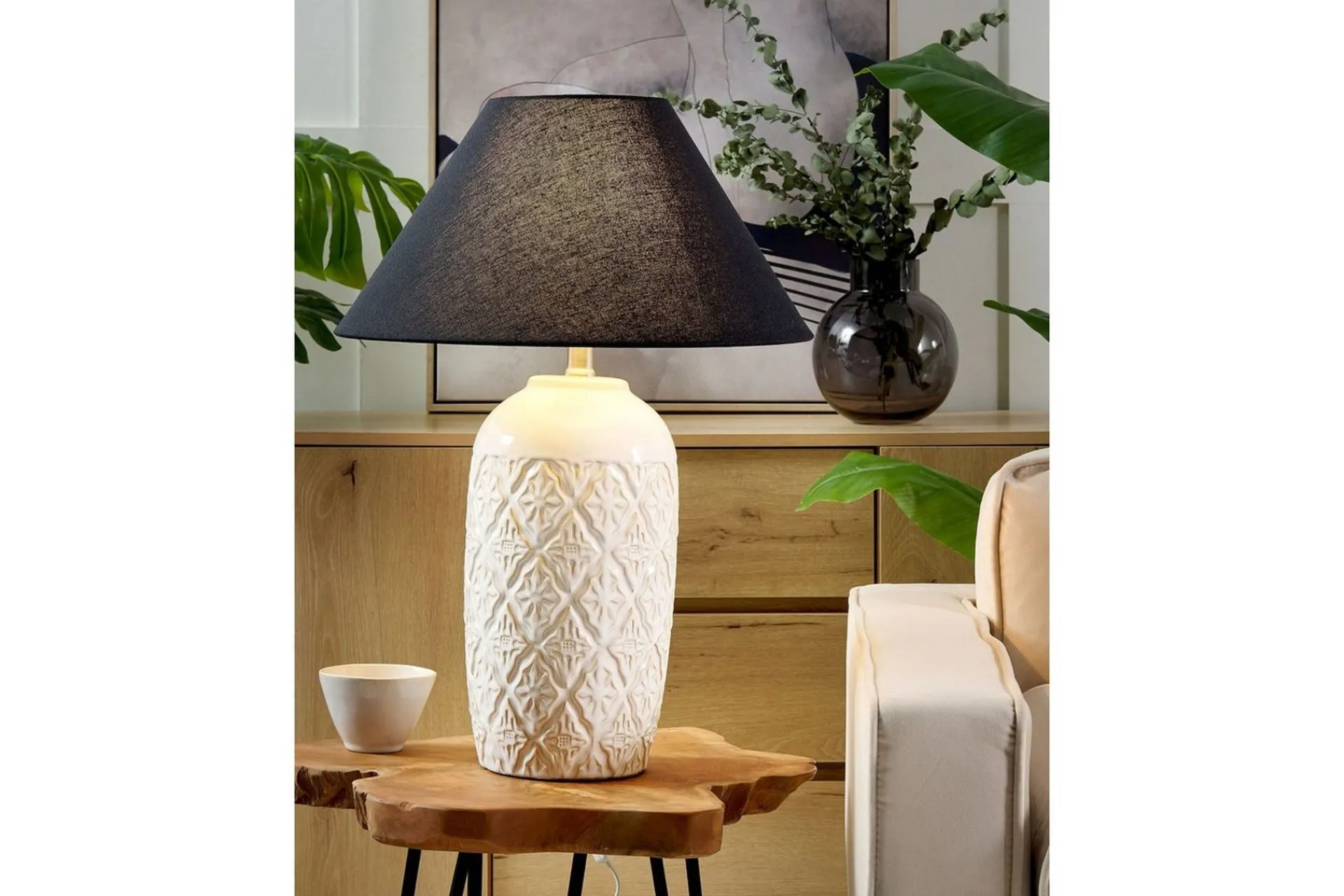 Nattbordslampe|Bordlampe-Lampeduse Bordlampe 56 cm E27 Flerfarget