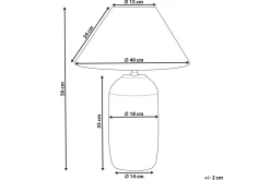 Nattbordslampe|Bordlampe-Lampeduse Bordlampe 56 cm E27 Flerfarget