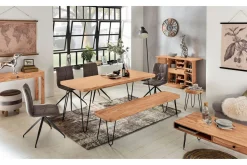 Wohnling Langner Sofabord 60 cm med Oppbevaring 2 Skuffer + Hyller