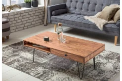 Wohnling Langner Sofabord 60 cm med Oppbevaring 2 Skuffer + Hyller