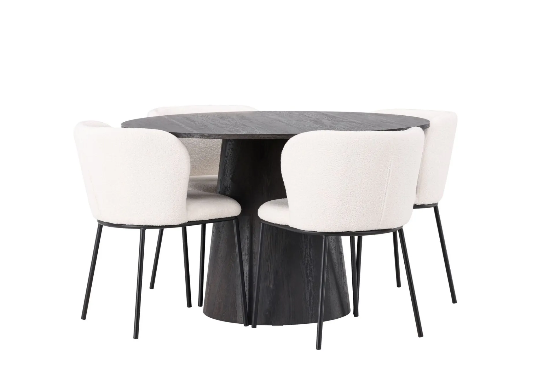 Venture Home Lanzo Matgruppe 120 cm Rund med 4 Edina Stoler