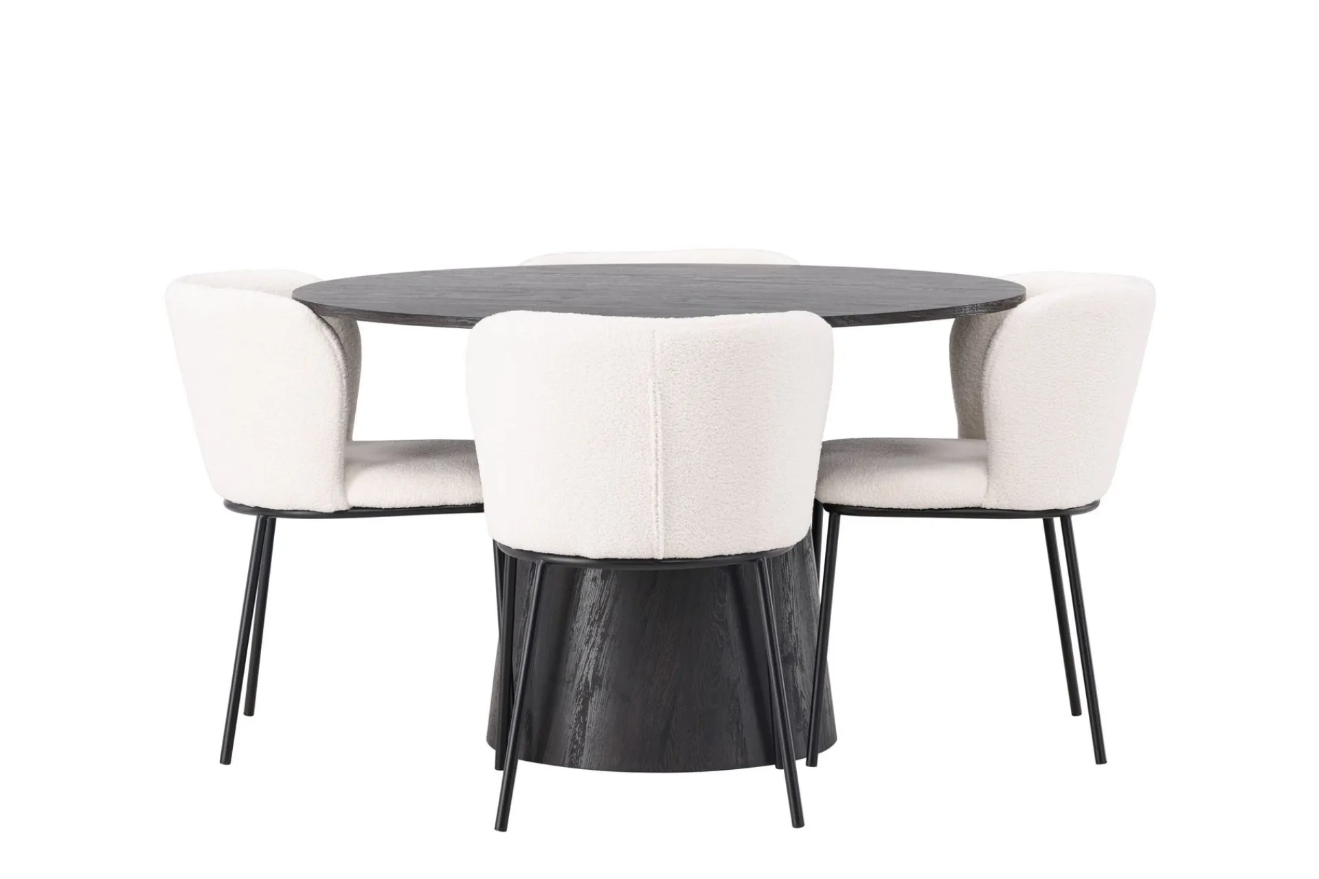 Venture Home Lanzo Matgruppe 120 cm Rund med 4 Edina Stoler