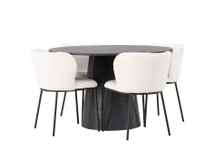 Venture Home Lanzo Matgruppe 120 cm Rund med 4 Edina Stoler
