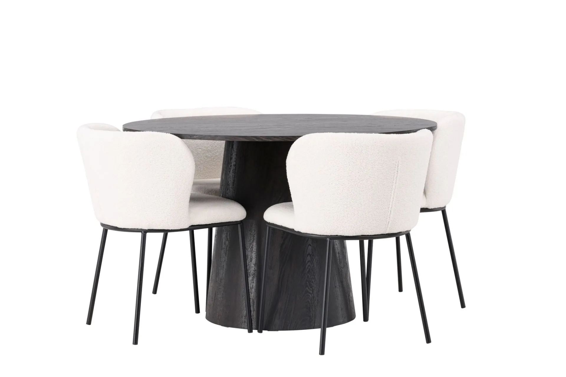 Venture Home Lanzo Matgruppe 120 cm Rund med 4 Edina Stoler