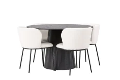Venture Home Lanzo Matgruppe 120 cm Rund med 4 Edina Stoler