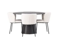 Venture Home Lanzo Matgruppe 120 cm Rund med 4 Edina Stoler