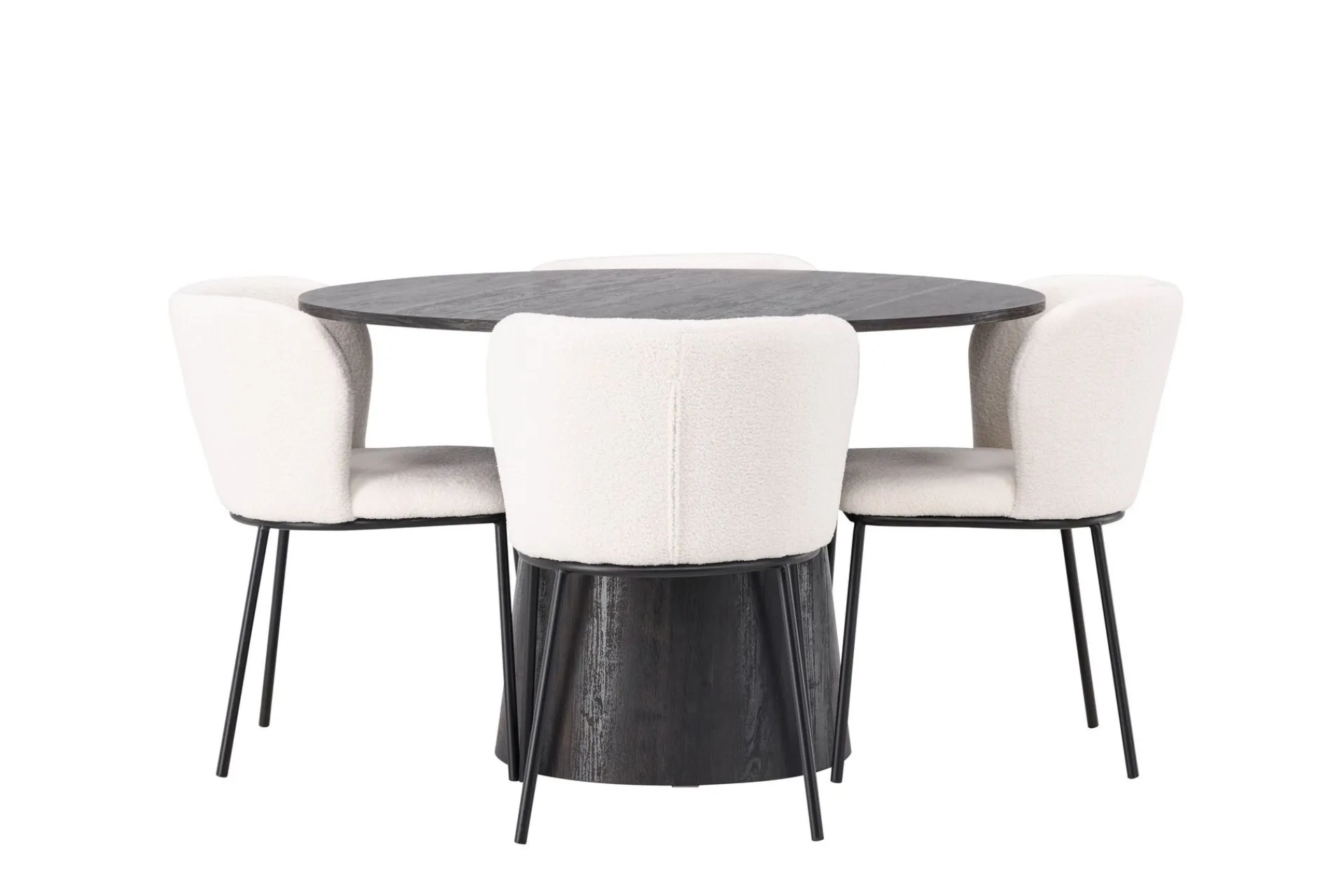 Venture Home Lanzo Matgruppe 120 cm Rund med 4 Edina Stoler