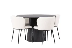 Venture Home Lanzo Matgruppe 120 cm Rund med 4 Edina Stoler