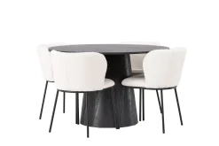 Venture Home Lanzo Matgruppe 120 cm Rund med 4 Edina Stoler