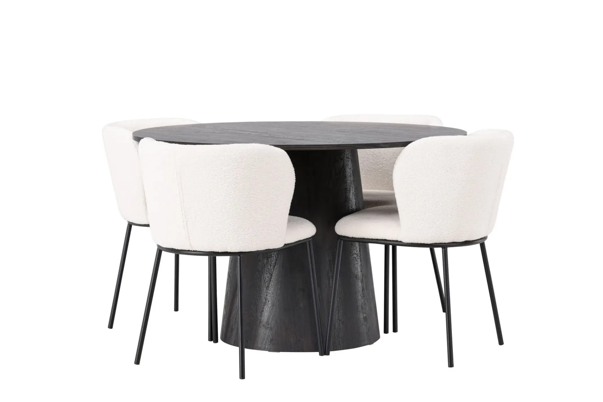 Venture Home Lanzo Matgruppe 120 cm Rund med 4 Edina Stoler