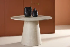 Spisebord & Kjøkkenbord-Lanzo Spisebord 120 cm Rundt Beige
