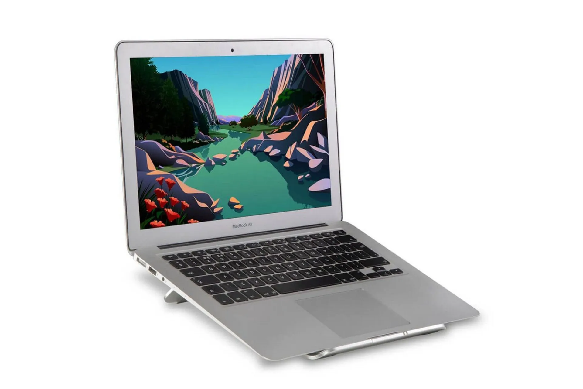 Oppbevaringsstativ-Laptopstativ Desire2 Bærbar Sølv